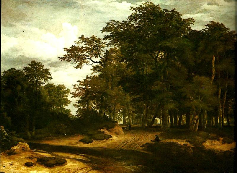 Jacob van Ruisdael den stora skogen France oil painting art